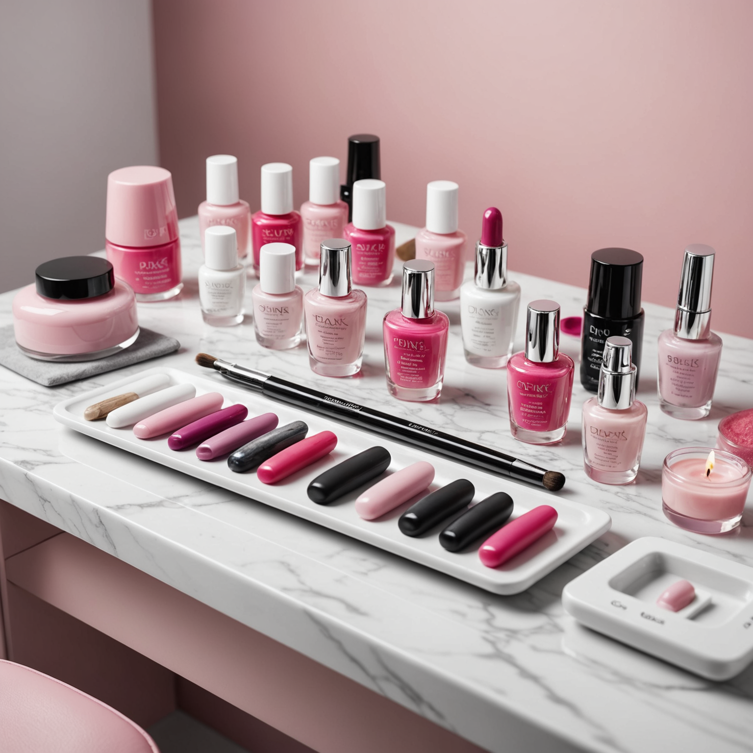 Pink & White Full Set