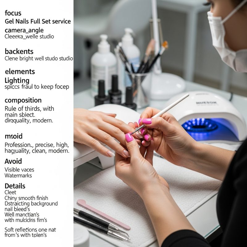 Gel Nails Full Set in Worcester
