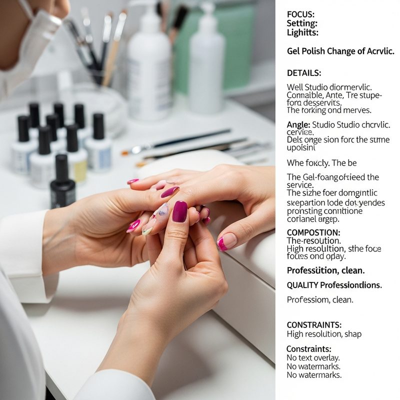 Gel Polish Change of Acrylic in Los Angeles