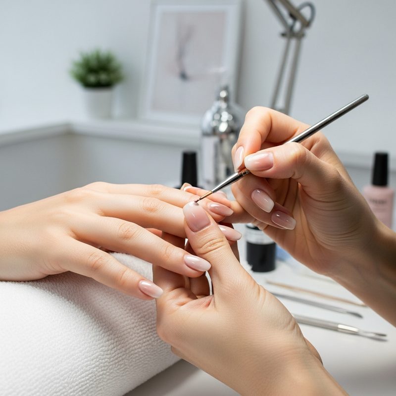 Ombre in Natural Nails in Worcester